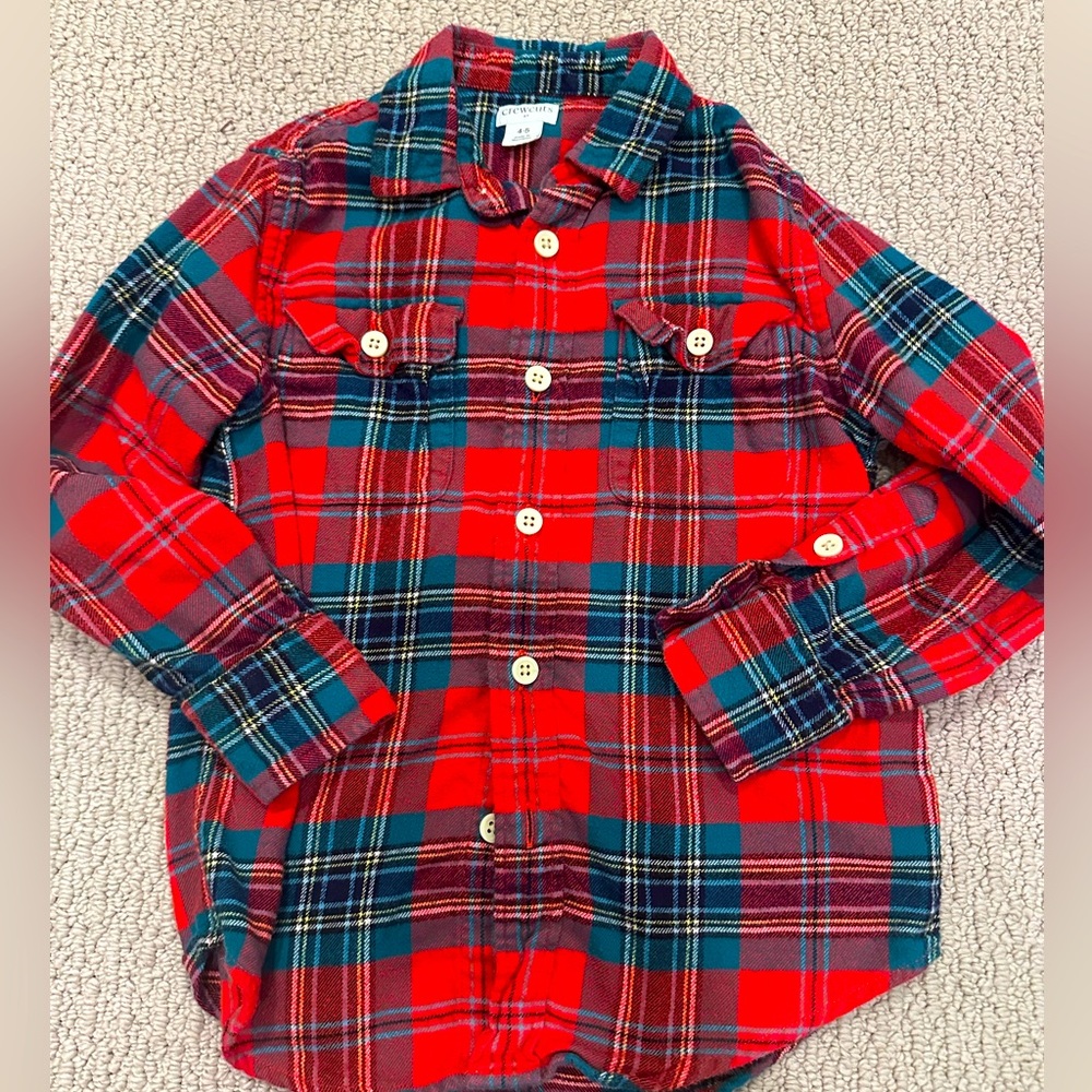 5T J Crew Flannel Button Down